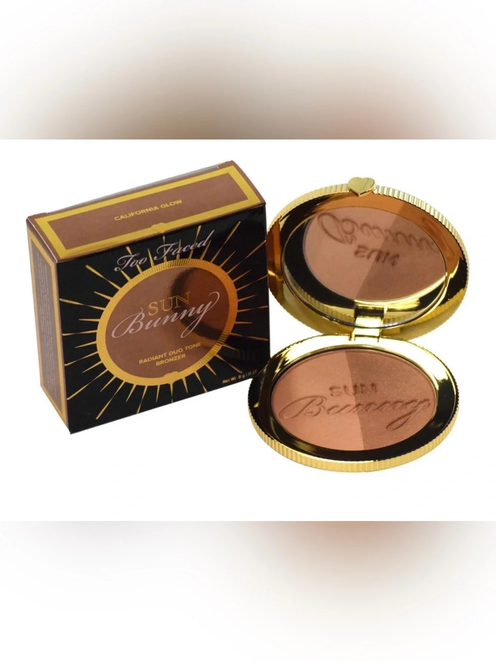 ✨ NEW Too Faced Sun Bunny Radiant Duo Bronzer California Glow BNIB Full Size ✨